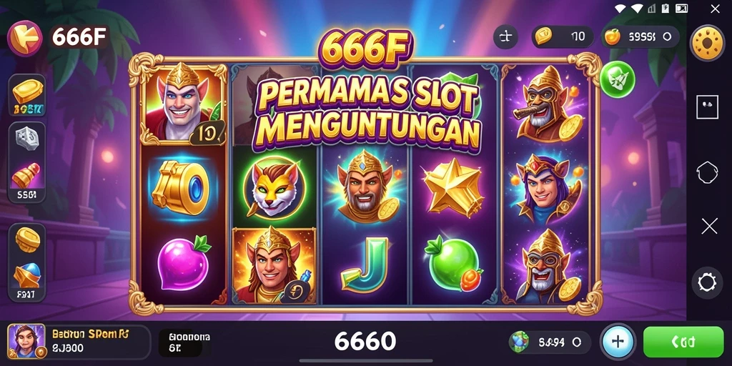 Tampilan gameplay menarik dari permainan Slot 666F.
