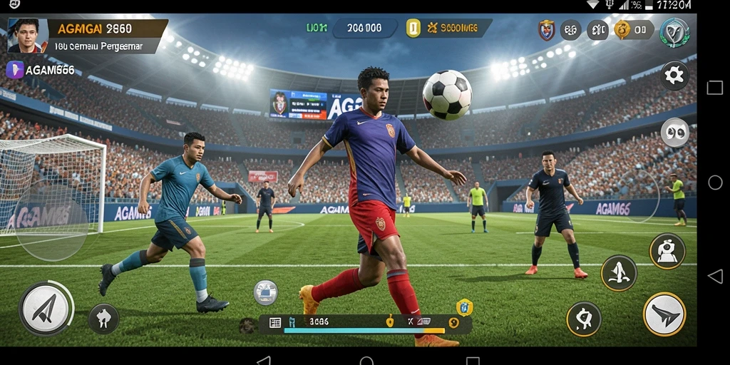 Screenshot AGAM66 menampilkan momen intens dalam pertandingan olahraga.