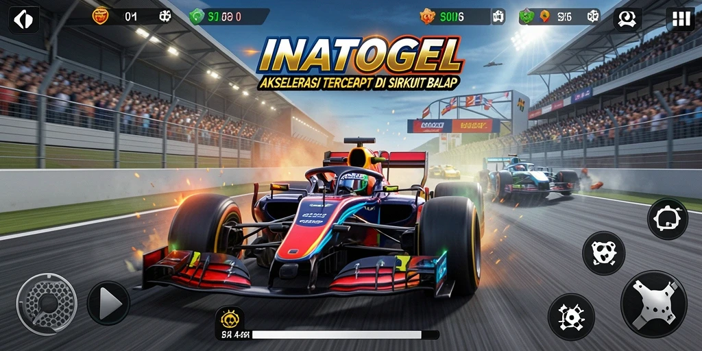 Tampilan gameplay menegangkan dalam aksi balapan motor.