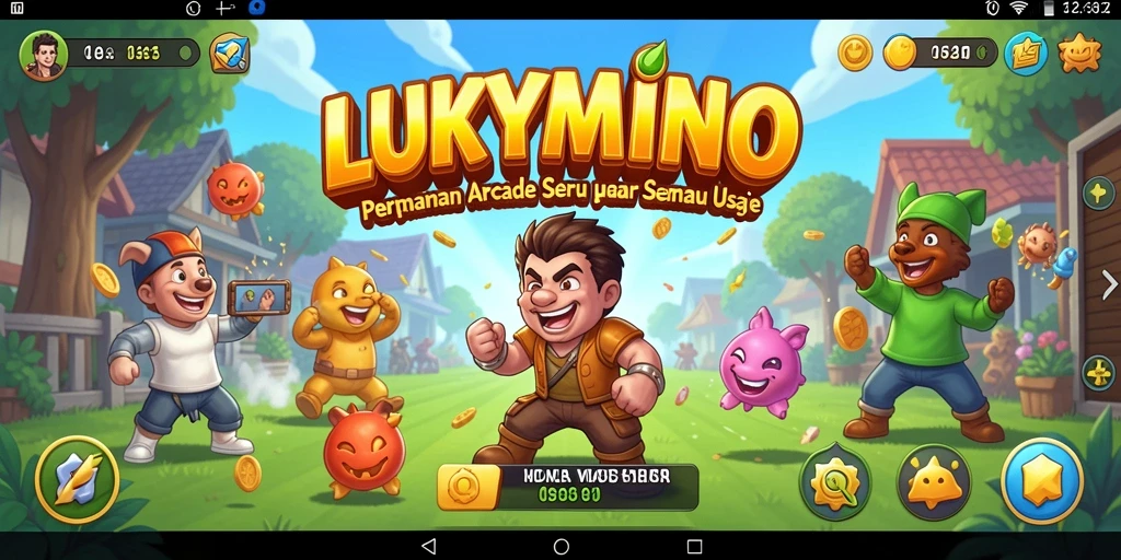 Tangkapan layar menunjukkan gameplay seru LUKYMINO.