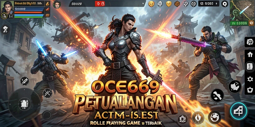 Screenshot gameplay OCE69 yang menampilkan pertarungan seru.
