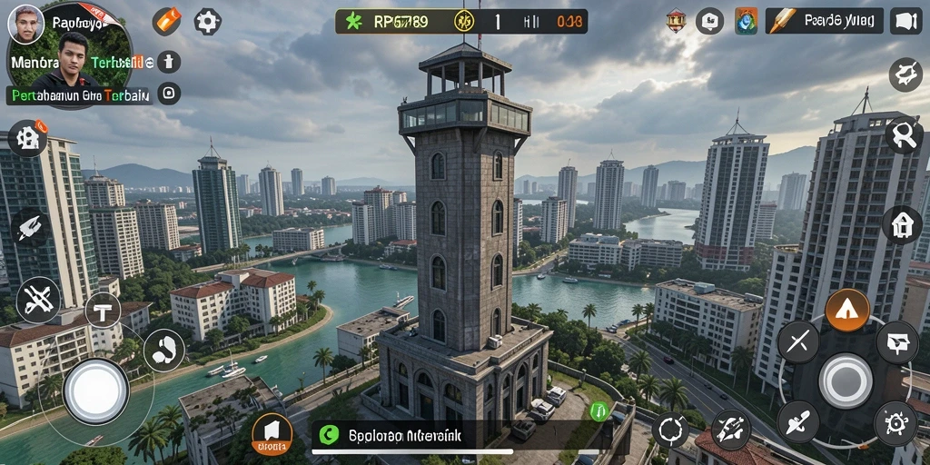 Screenshot utama RP6789 menampilkan aksi menara pertahanan yang mendebarkan.