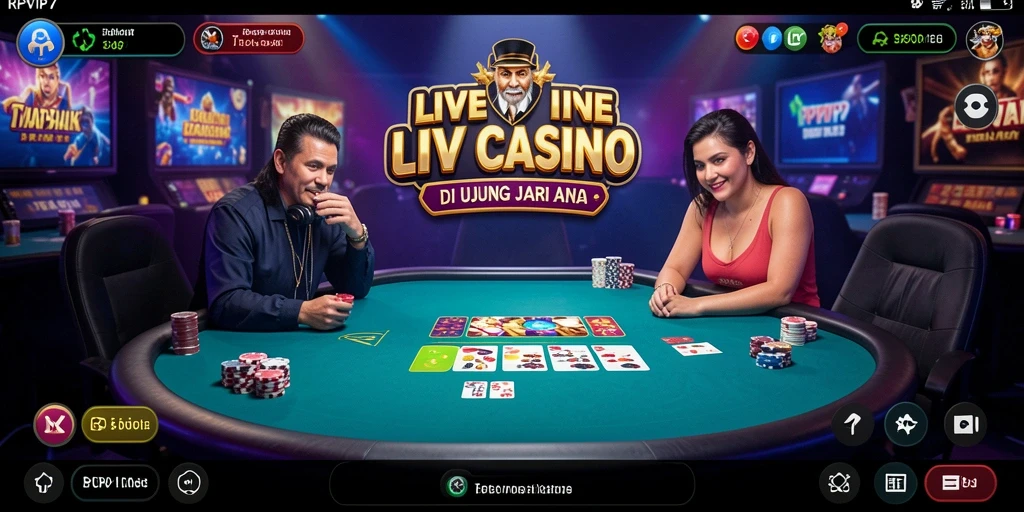 Tampilan gameplay RPVIP7 yang menarik dengan dealer langsung.