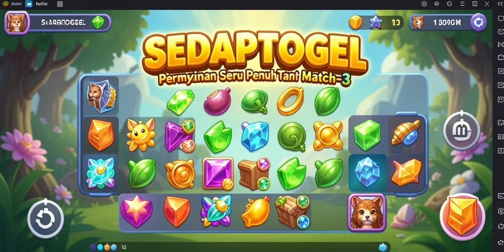 Tangkapan layar gameplay <strong>SEDAPTOGEL</strong> yang menampilkan momen mencocokkan simbol.