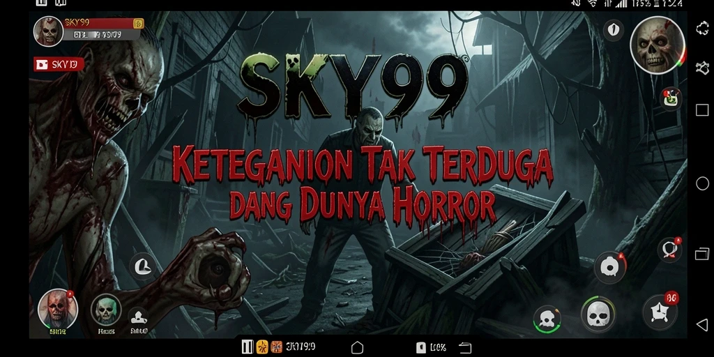 Screenshot gameplay SKY99 menampilkan suasana yang mencekam dan menakutkan.